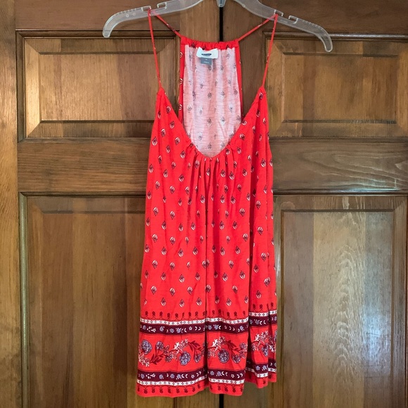 Old Navy Tops - Orange patterned tank